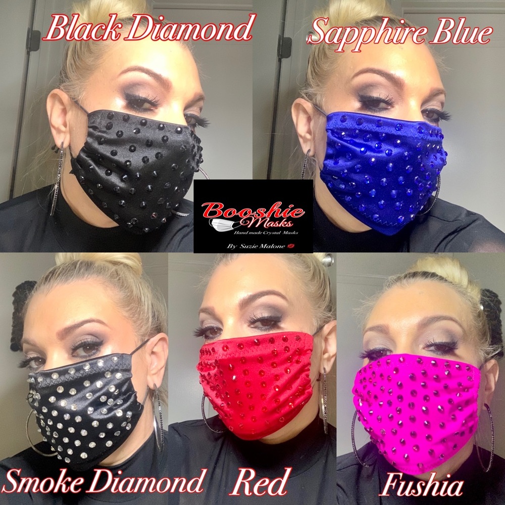 Genuine crystal Rhinestone face sheilds/Masks